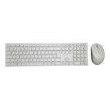 Kit Teclado E Mouse Sem Fio Dell Pro Km5221w Branco Abnt Pt