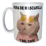Taza Meme Gato Hora Del Café Meme M39nombreycajaregalo