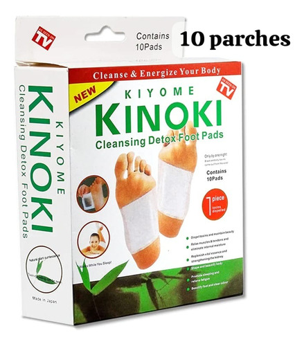 10 Parches Desintoxicantes Kinoki Para Pies & Cuerpo Mayoreo