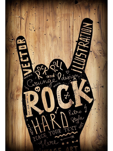 Placa - Quadro - Decorativo - Música - Rock - (v033)