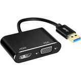 Adaptador Usb. A Hdmi Vga, Convertidor  En  Usb. A P Hd...