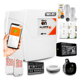 Kit Alarme S/ Fio Wifi App Celular Ppa 6 Sensor Com Bateria