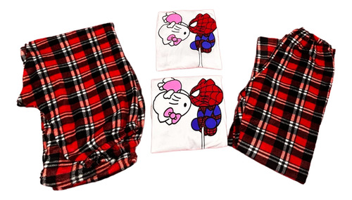 Pijama Pareja Hello Kitty Sanrio Playera + Pantalón Polar 