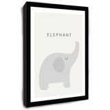 Cuadro Infantil Bebes Estilo Nordico - Elefante Y + Motivos