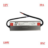 2 Fonte 12v 10a Blindada Automática Para Led Ip67 120w Pwm