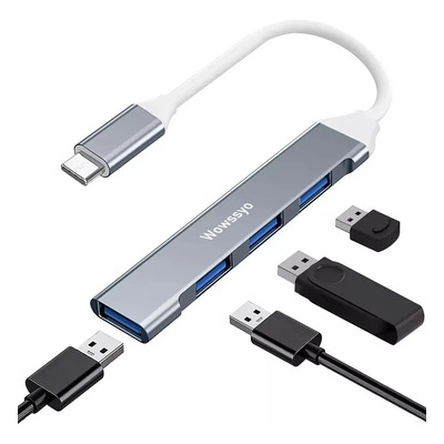 4 En 1 Usb Hub Adaptador Para Portátil Usb 3.0 Tipo C 5gbps | MercadoLibre