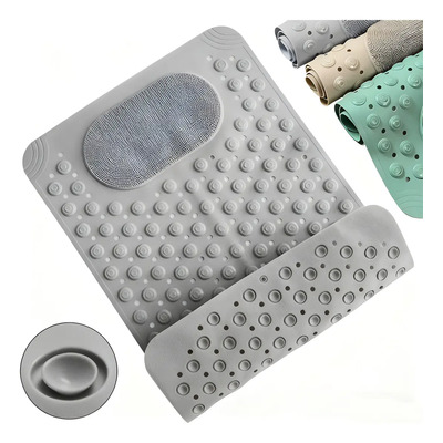 Tapete Goma Antideslizante Piso De Ducha Baño Tapete De Baño Antiderrapente Alfombrilla Para Bañera Baño Piso Para Baño Tapete Antiderrapante Gris 80x50cm | Meses sin interés