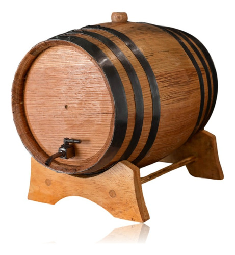 Barril De Roble Americano, 5 L-calidad, Con Llave De Metal.