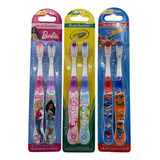 Cepillo Dental Niño Nina 6 Piezas Crayola Barbie Hoth Wheels Color Varios