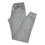 Pantalón Algodon Jogging Frisa Con Puño Chupin Mujer