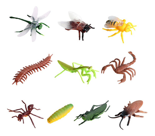 Figuras De Modelo De Insectos Realistas De 10 Piezas