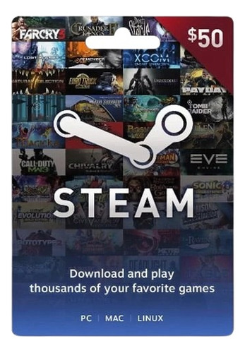 Tarjeta Regalo Steam 5 Usd 