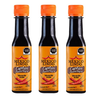 Salsa Mexico Lindo Picante Negra 3pzs.