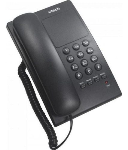 Telefone Digital De Mesa Com Fio Vtc105b Preto Vtech