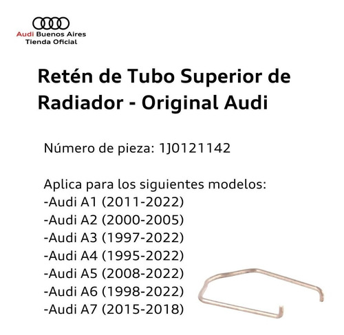 Retn De Tubo Superior De Radiador Audi 1j0-121-142 Foto 2
