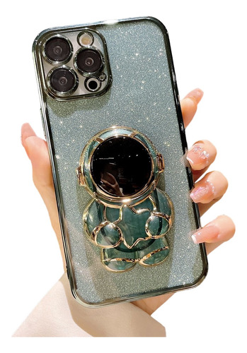 Funda Astronauta Con Glitter Para iPhone Varios Modelos