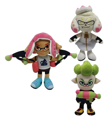 3pcs Splatoon 2 Pearl Inkling Sanei Muñeca Peluche Juguete