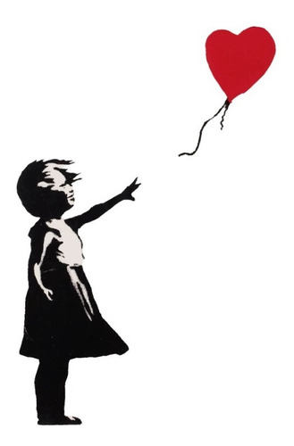 Decoración Cuarto Pared Banksy Girl With Balloon 80x40