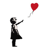 Decoración Cuarto Pared Banksy Girl With Balloon 80x40