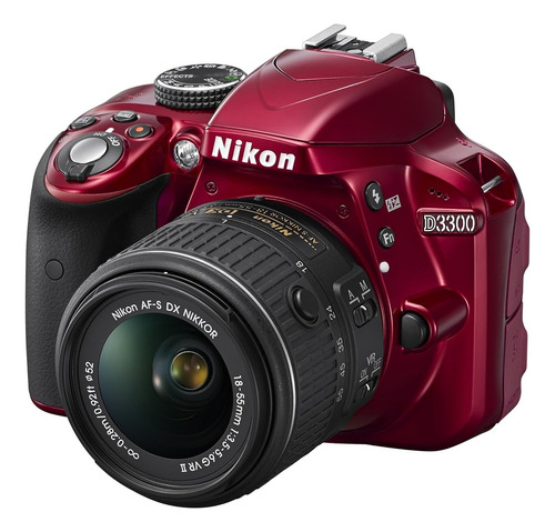  Nikon D3300 Dslr 18-55mm Rojo Y Negro Usadas