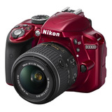  Nikon D3300 Dslr 18-55mm Rojo Y Negro Usadas