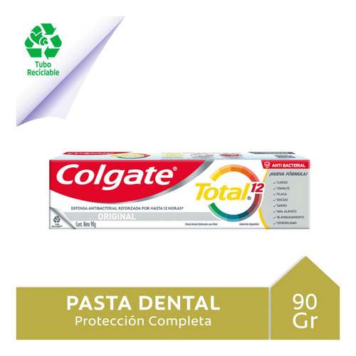 Dentrifico Colgate Total 12 Original 90gr