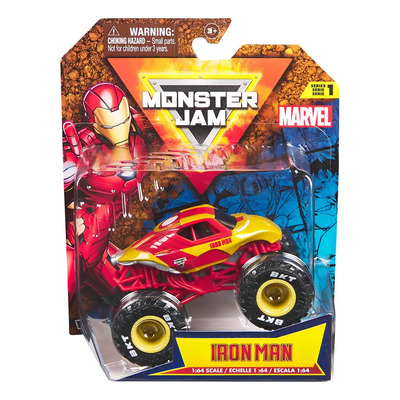 Monster Jam Vehiculo Carrito 1.64 Metal Marvel Iron Man | Envío gratis