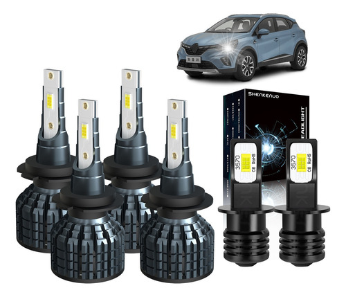 H7+ H3  Kit De Faros Led  Luz Alta Y Baja Para Seat Series