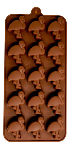 Molde Silicón 12 Flamingos Chocolate, Gomitas, Reposteria