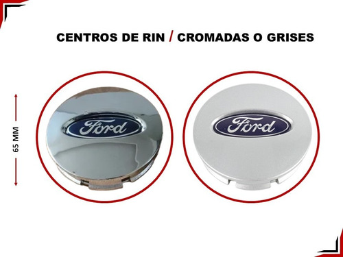 Par De Centros De Rin Ford Fusion 2006-2009 Crom/gris