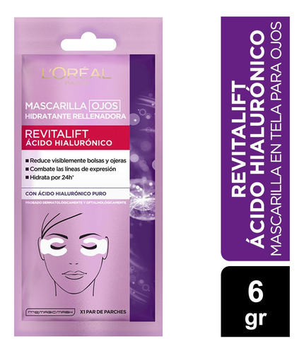 L'oréal Paris Revitalift Mascarilla Ojos Para Todo Tipo De Piel 6g