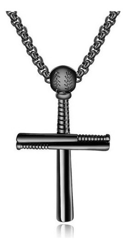 Colgante De Béisbol Para Hombre Con Cadena De Plata