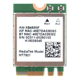 Tarjeta De Red Mt7921 Wifi6 2.4g 5g Gigabit M2 5.2 Bt Networ