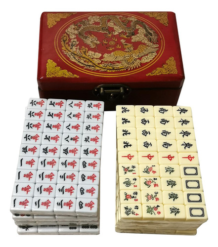 Mini Mahjong Set Con Box Friends Juego De Doble Color
