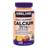 Adult Calcium Gummies 120 Unid - Kirkland Sabor Frutas