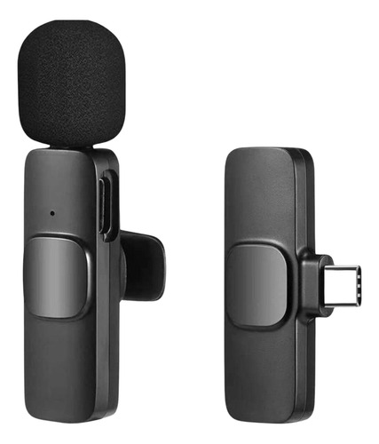 Microfone Lapela Sem Fio Compatível Ios Android Usb C Type C