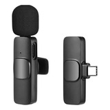 Microfone Lapela Sem Fio Compatível Ios Android Usb C Type C