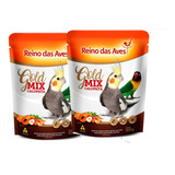 2 Ração Calopsita Gold Mix 500gr - Reino Das Aves - Sementes