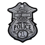 Parche Bordado Police Harley Davidson Police Motor Cycles Hd