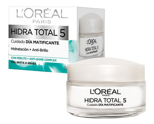 Crema Dia Matificante Loreal Hidra Total 5 Anti Brillo