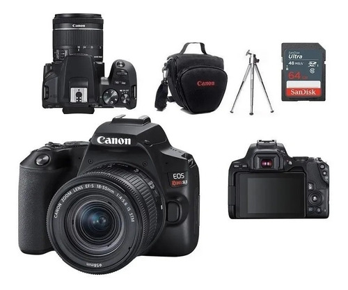 Canon Eos Rebel Sl3 18-55mm + Bolsa+tripé+cartão 64gb - Nova