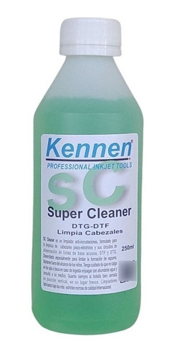 Limpiador De  Tinta Dtf Y Dtg Super Cleaner Kennen 250ml