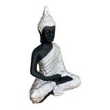 Buda Tibetano Estatueta Hindu Chakras Meditação Prata 24x16