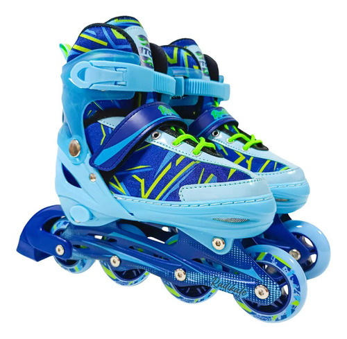 Patins Para Criança Menino Azul Ou Menina Rosa Roller Inline