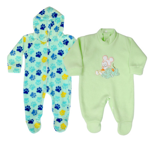 Set X2 Enteritos Bebe Polar Premium Invierno