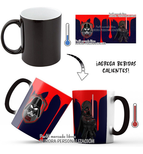 Mug Mágico Darth Vader Star Wars Taza Termica Pocillo