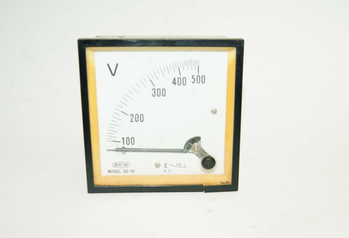 Panel Analogico Medidor Voltimetro 0-500 Marca Bew Cod 01669