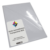 Vinilo Sticker Transparente A4 X 10 Hojas Para Tinta Inkjet