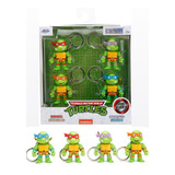 Llaveros Jada Metalfigs Tmnt Tortugas Ninja 5cm Pack 4