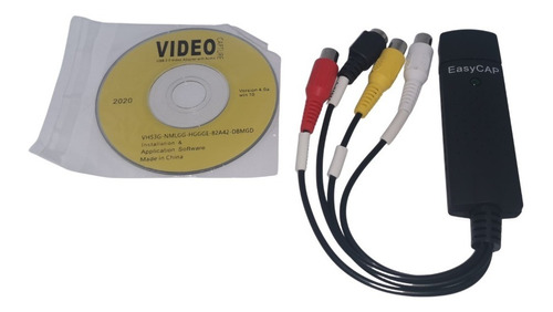 Capturadora De Audio Video Usb Easycap Vhs O Rca A Pc O Dvd